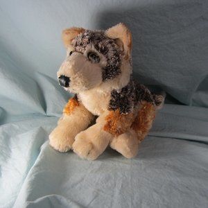 plush red wolf 2004 wishpets zander stuffed animal (w1755)